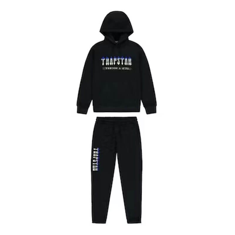 Black Trapstar Chenille Decoded 2.0 Hooded Tracksuit