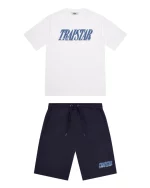 TRAPSTAR SIGNATURE 2.0 SHORTS SET – WHITE-BLUE